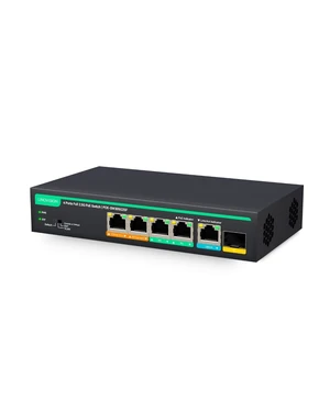 LINOVISION 4 Port 2.5G PoE Switch, 10G SFP Uplink, Support 45W High PoE LINOVISION 4 Port 2.5G PoE Switch, 10G SFP Uplink, Support 45W High PoE