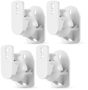 TNP Universal Satellite Speaker Wall Mount Bracket Ceiling Mount Clamp with Adjustable Swivel and Tilt Angle Rotation for Home Theater Surround Sound System Satellite Speakers - 4 Pack, White TNP Universal Satellite Speaker Wall Mount Bracket Ceiling Mount Clamp with Adjustable Swivel and Tilt Angle Rotation for Home Theater Surround Sound System Satellite Speakers - 4 Pack, White