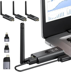 Moman Wireless HDMI Transmitter and Receiver Kit, 1 Transmitter + 3 Receivers 4K Input to 1080P HD Output for Video and Audio, 492FT Long-Lasting Portable Plug & Play for PC/Projector/TV Box/La Moman Wireless HDMI Transmitter and Receiver Kit, 1 Transmitter + 3 Receivers 4K Input to 1080P HD Output for Video and Audio, 492FT Long-Lasting Portable Plug & Play for PC/Projector/TV Box/La