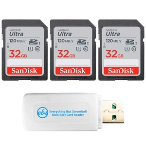 SanDisk 3 Pack 32GB Ultra SD Card for Digital Cameras SDSDUN4-032G-GN6IN SanDisk 3 Pack 32GB Ultra SD Card for Digital Cameras SDSDUN4-032G-GN6IN