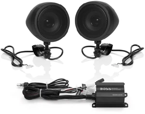BOSS Audio Systems MCBK420B Motorcycle Speakers and 2 Channel Amp Package BOSS Audio Systems MCBK420B Motorcycle Speakers and 2 Channel Amp Package