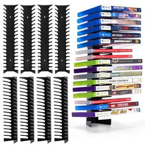 EZFXHD WTER 8 Pack Video Game Case Storage Wall Mount - Holds Up to 144 Disc Boxes,Metal Wall Mounted Game Case Holder for PS, DVD Xbox Game Organizer EZFXHD WTER 8 Pack Video Game Case Storage Wall Mount - Holds Up to 144 Disc Boxes,Metal Wall Mounted Game Case Holder for PS, DVD Xbox Game Organizer