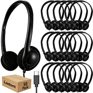 Ladont 50 Pack USB C Headphones Bulk for School Classroom Ladont 50 Pack USB C Headphones Bulk for School Classroom