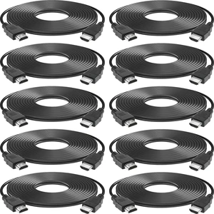 Spofit HDMI Cable 10 Pack 5ft, 18Gbps High Speed HDMI Braided Cord,1080p@60Hz,Dolby TrueHD,DTS-HD Compatible with Laptop, Monitor, PS3, Xbox One,TV, More Spofit HDMI Cable 10 Pack 5ft, 18Gbps High Speed HDMI Braided Cord,1080p@60Hz,Dolby TrueHD,DTS-HD Compatible with Laptop, Monitor, PS3, Xbox One,TV, More