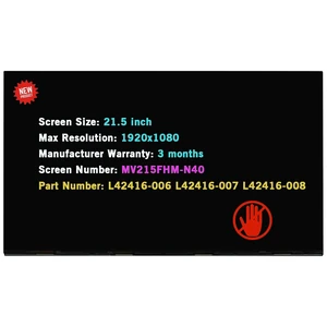 LCD Replacement T215HVN05.1 M215HCA-L3B MV215FHM-N40 for HP 22-D 22-DD0224 22-DD0133W 22-DD0010 22-DD0123W 22-DD0046 22-DD0143W 22-DD0210 22-DD0016 Display Panel (Non-Touch Version) LCD Replacement T215HVN05.1 M215HCA-L3B MV215FHM-N40 for HP 22-D 22-DD0224 22-DD0133W 22-DD0010 22-DD0123W 22-DD0046 22-DD0143W 22-DD0210 22-DD0016 Display Panel (Non-Touch Version)