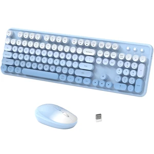 COUTSALL Colorful Wireless Keyboard and Mouse Combo (Blue Colorful) COUTSALL Colorful Wireless Keyboard and Mouse Combo (Blue Colorful)