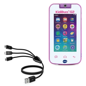 BoxWave Cable Compatible with VTech KidiBuzz G2 - MultiCharge MicroUSB Cable, Multiple Charging Cable Micro USB Cable - Black BoxWave Cable Compatible with VTech KidiBuzz G2 - MultiCharge MicroUSB Cable, Multiple Charging Cable Micro USB Cable - Black