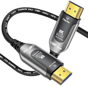 Plenum Rated HDMI Cable(CMP) 30FT-8K 48Gbps Fiber Optic HDMI 2.1 Cord Plenum Rated HDMI Cable(CMP) 30FT-8K 48Gbps Fiber Optic HDMI 2.1 Cord