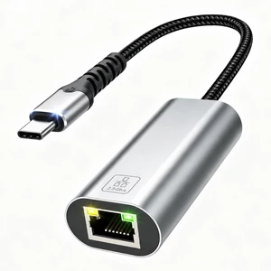 USB C to Ethernet Adapter 2.5Gb, Aluminum USB-C Ethernet Adapter for Laptop 2.5Gbps High Speed, RTL8156BG, 1G to 2.5G Upgrade, USB-C to RJ45, Thunderbolt 4/3, Windows, MacBook Air/Pro, iPad OS USB C to Ethernet Adapter 2.5Gb, Aluminum USB-C Ethernet Adapter for Laptop 2.5Gbps High Speed, RTL8156BG, 1G to 2.5G Upgrade, USB-C to RJ45, Thunderbolt 4/3, Windows, MacBook Air/Pro, iPad OS