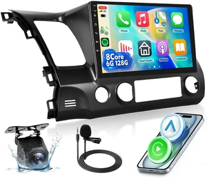 Podofo 8Core 6G 128G Car Radio for Honda Civic 2006-2011 Wireless Carplay Podofo 8Core 6G 128G Car Radio for Honda Civic 2006-2011 Wireless Carplay