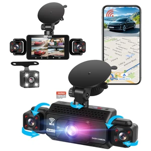 4 Channel Dash Cam 360 View 5G WiFi & APP Control, GEMEK 2K Front and Rear Inside, Left Right Dash Camera for Cars Free 64GB TF Card, G-Sensor, Night Vision, 24H Parking Mode 4 Channel Dash Cam 360 View 5G WiFi & APP Control, GEMEK 2K Front and Rear Inside, Left Right Dash Camera for Cars Free 64GB TF Card, G-Sensor, Night Vision, 24H Parking Mode