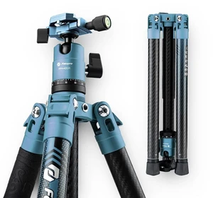Fotopro 60" Camera Tripod, Carbon Fiber Travel Tripod with 360 Ball Head, Ultralight 2.1lbs, 22lbs Load, Quick Lock, Folds to 14.3" Carry-On, for DSLR Mirrorless Cameras, X-Aircross 3 Blue Fotopro 60" Camera Tripod, Carbon Fiber Travel Tripod with 360 Ball Head, Ultralight 2.1lbs, 22lbs Load, Quick Lock, Folds to 14.3" Carry-On, for DSLR Mirrorless Cameras, X-Aircross 3 Blue
