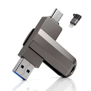 USB Flash Drive 128GB, Type-C Dual Connector with USB-iOS Adapter USB Flash Drive 128GB, Type-C Dual Connector with USB-iOS Adapter