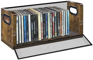 PUTNATRURE CD Storage Box, Hold 38 CD Cases, Stackable Music Tower with Magnetic Opening Door for Easy Access, Desktop Disc Organizer for Home and Office PUTNATRURE CD Storage Box, Hold 38 CD Cases, Stackable Music Tower with Magnetic Opening Door for Easy Access, Desktop Disc Organizer for Home and Office