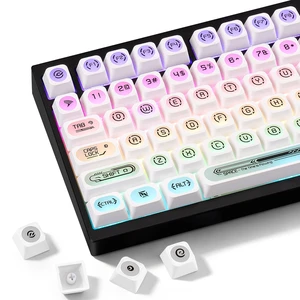 GEKUCAP White PBT Shine Through Cherry Profile Keycaps GEKUCAP White PBT Shine Through Cherry Profile Keycaps