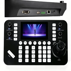 Meeasier Super NDI PTZ Camera Controller Keyboard, 4D Joystick, 5" HD Real-Time Touch Screen, 4K@60fps Decoding, RS232, RS485, VISCA Pelco-D/P, PoE IP Controllers for Church Event Live Streaming Meeasier Super NDI PTZ Camera Controller Keyboard, 4D Joystick, 5" HD Real-Time Touch Screen, 4K@60fps Decoding, RS232, RS485, VISCA Pelco-D/P, PoE IP Controllers for Church Event Live Streaming