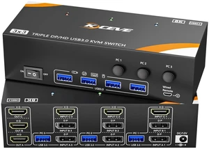 KCEVE 8K KVM Switch 3 Monitors 3 Computers Displayport HDMI KCEVE 8K KVM Switch 3 Monitors 3 Computers Displayport HDMI