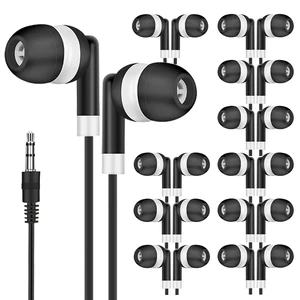 OSSZIT Wired Earbuds Bulk Classroom Kids 3.5mm Jack 100 Pack Black OSSZIT Wired Earbuds Bulk Classroom Kids 3.5mm Jack 100 Pack Black