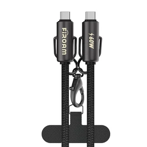FiRoam USB-C Cable, 60W Fast Charging, 3.93ft Braided Nylon, Data Transfer 480Mbps (Dual Black Pack) FiRoam USB-C Cable, 60W Fast Charging, 3.93ft Braided Nylon, Data Transfer 480Mbps (Dual Black Pack)