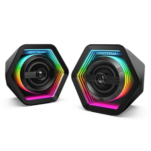 Computer Gaming Speakers, 50W Active Desktop Speakers with Infinity Mirror 3D Tunnel RGB (8 Modes), Bluetooth 5.3, AUX in, Headphone Out & Type-C Input, 3 EQ Modes, AC Powered for PC/Laptop/TV Computer Gaming Speakers, 50W Active Desktop Speakers with Infinity Mirror 3D Tunnel RGB (8 Modes), Bluetooth 5.3, AUX in, Headphone Out & Type-C Input, 3 EQ Modes, AC Powered for PC/Laptop/TV