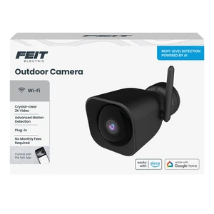 Feit Electric Plug-in Outdoor Security Camera, 2K HD, Advance Motion Detection, 2.4GHz Wi-Fi, 30ft. Night Vision, 2-Way Audio, Micro SD Card Storage, AI-Powered Smart Alerts, Always-On Wired Power Feit Electric Plug-in Outdoor Security Camera, 2K HD, Advance Motion Detection, 2.4GHz Wi-Fi, 30ft. Night Vision, 2-Way Audio, Micro SD Card Storage, AI-Powered Smart Alerts, Always-On Wired Power
