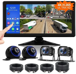 4K RV Backup Camera System, 10.36" Quad Split Touch Screen Monitor with 4 AHD 1080P Rear Side View Camera - DVR Recording Bluetooth MP3 MP5 Night Vision IP69 Waterproof for RV Trailer Tractor Truck 4K RV Backup Camera System, 10.36" Quad Split Touch Screen Monitor with 4 AHD 1080P Rear Side View Camera - DVR Recording Bluetooth MP3 MP5 Night Vision IP69 Waterproof for RV Trailer Tractor Truck