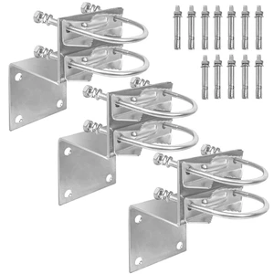 XRDS-RF Antenna Pole Mount Kits, Antenna Pole Mount Bracket with Double U-Bolts Clamp V Jaw Bracket for Outside Home Antenna Pole Holder 3 Sets XRDS-RF Antenna Pole Mount Kits, Antenna Pole Mount Bracket with Double U-Bolts Clamp V Jaw Bracket for Outside Home Antenna Pole Holder 3 Sets