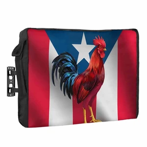 VANDARRINS Puerto Rico Flag Waterproof Outdoor TV Cover, Chicken Animal Red Strip Pentagram Outside Weatherproof TV Enclosures for 30 to 32 Inch LCD Television Shield Flat Screen Protectors VANDARRINS Puerto Rico Flag Waterproof Outdoor TV Cover, Chicken Animal Red Strip Pentagram Outside Weatherproof TV Enclosures for 30 to 32 Inch LCD Television Shield Flat Screen Protectors