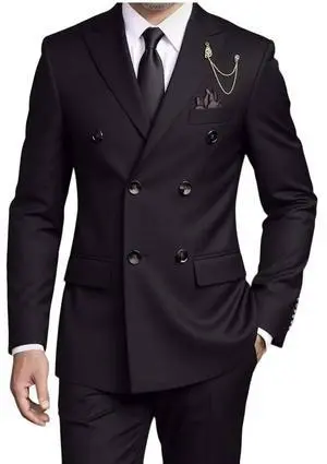 Generic Brand-Men 007 Men's suit gray slim fit