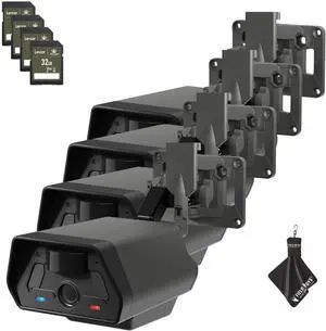 TACTACAM Defend Cellular Security Camera - No WiFi Required - Motion Activated Wireless Camera - Motion Detection - Includes SD Cards and Microfiber Cleaning Cloth (4PK)