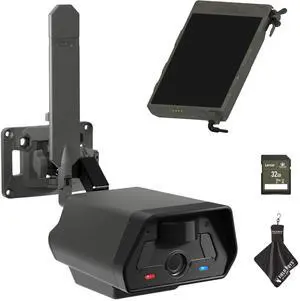 TACTACAM Defend Cellular Security Camera - No WiFi Required - Motion Activated Wireless Camera - Motion Detection - Includes Solar Panel, SD Card, and Microfiber Cleaning Cloth