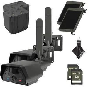 TACTACAM Defend Cellular Security Camera - No WiFi Required - Motion Activated Wireless Camera - Motion Detection - With Solar Panel, Rechargeable Battery, SD Cards and Microfiber Cleaning Cloth (2PK)