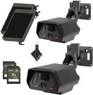 TACTACAM Defend Cellular Security Camera - No WiFi Required - Motion Activated Wireless Camera - Motion Detection - Includes Solar Panels, SD Cards, and Microfiber Cleaning Cloth (2PK)