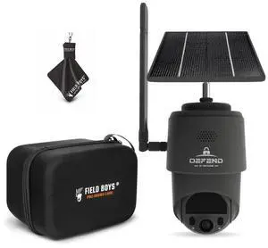 TACTACAM  Defend 360 Cellular Security Camera, 4K Photos, 1080p Video, Solar + Rechargeable Battery, 360° Pan/Tilt/Zoom, LTE Cellular, Motion Alerts, Weather Resistant Includes Case & Cleaning Cloth