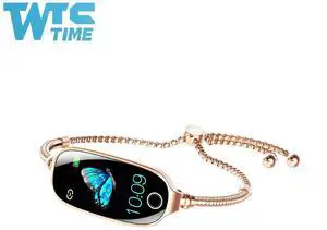 Wise Time Bling Smartwatch for Women Compatible for iPhone Android iOS Phones Smart Bracelet with Female Menstrual Cycle Heart Rate Blood Pressure Remote Photography Waterproof Pedometer