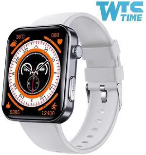 Wise Time 2.10 Inch HD Health Smart Watch For Men | Accurate Heart Rate Blood Oxygen Blood Pressure Monitor | Sleep Tracker IP67 Waterproof Fitness Tracker Pedometer For Daily Health Optimization Grey