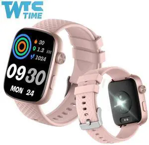 Wise Time Smart Watch for Women Men - (Answer/Make Calls) Compatible with iOS/Android Phones,3ATM Waterproof,Heart,Rate,Sleep,Pressure,Steps Monitor,Health Monitor,100+ Sports Trackers Pink