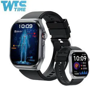 Wise Time 2.0" AMOLED Fitness Smartwatch: ECG Monitor, Blood Oxygen & Sleep Tracker, 130+Sport Modes, Waterproof - Health & Activity Tracker