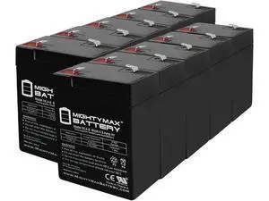 Mighty Max Battery ML4-6 - 6V 4.5AH SLA Battery Replaces cp0660 gp645 lcr6v4p hk-3fm4.5 wp4-6 - 10 Pack Mighty Max Battery ML4-6 - 6V 4.5AH SLA Battery Replaces cp0660 gp645 lcr6v4p hk-3fm4.5 wp4-6 - 10 Pack