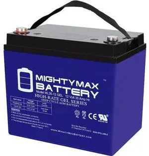 Mighty Max Battery 12V 35AH GEL Replacement Battery for Deep Cycle Solar 33Ah, 34Ah, 36Ah Mighty Max Battery 12V 35AH GEL Replacement Battery for Deep Cycle Solar 33Ah, 34Ah, 36Ah