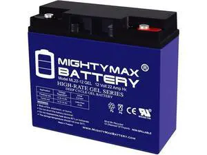 Mighty Max Battery 12V 22AH Gel Replaces Solar Booster Pac ES1217, ES1230, ESP5500 Mighty Max Battery 12V 22AH Gel Replaces Solar Booster Pac ES1217, ES1230, ESP5500