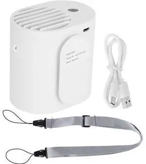 USB Charging Portable Small Fan, 3Speed Adjustable Cooling Tool with Electric Light, Mini Fan for Outdoor Sports Fitness Hanging Waist (White with Lights) USB Charging Portable Small Fan, 3Speed Adjustable Cooling Tool with Electric Light, Mini Fan for Outdoor Sports Fitness Hanging Waist (White with Lights)