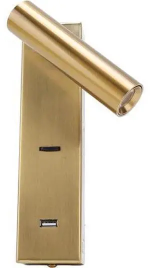 Sonew Modern LED Wall Mounted Reading Light with Adjustable Angle, Rechargeable & Minimalist Design, Aluminum Alloy Bedroom Wall Lamp for Hotel & Home 100V-240V, White Light (Warm Light) Sonew Modern LED Wall Mounted Reading Light with Adjustable Angle, Rechargeable & Minimalist Design, Aluminum Alloy Bedroom Wall Lamp for Hotel & Home 100V-240V, White Light (Warm Light)