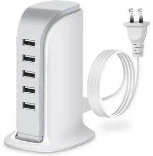 5-Port USB Hub,Data USB Hub with Cable,Multi USB Port Expander for Home, Office, Dorm Essentials,White 5-Port USB Hub,Data USB Hub with Cable,Multi USB Port Expander for Home, Office, Dorm Essentials,White