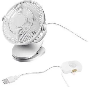 USB-powered Cord with Motion Sensor UDB Fan Clip Type Office Desk Fan Automatic Compact fan for Traveling Computer 2 Air Volume Modes Lightweight Brushless Motor Customizable,Macaron White USB-powered Cord with Motion Sensor UDB Fan Clip Type Office Desk Fan Automatic Compact fan for Traveling Computer 2 Air Volume Modes Lightweight Brushless Motor Customizable,Macaron White
