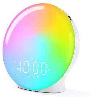 Wake Up Light Sunrise Alarm Clock for Bedroom, 17 Nightlights, Sound Machine with 5W Bluetooth Speaker, 25 Soothing Sounds, SleepTimer, Dual Alarms, FM Radio, Ideal Gift for Baby, Kids, Adults, Senior Wake Up Light Sunrise Alarm Clock for Bedroom, 17 Nightlights, Sound Machine with 5W Bluetooth Speaker, 25 Soothing Sounds, SleepTimer, Dual Alarms, FM Radio, Ideal Gift for Baby, Kids, Adults, Senior