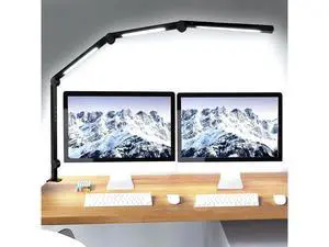LED Desk Lamp with Clamp & Flexible Arm - 3 Light Sources, 4 Color Modes & 5 Brightness Levels, Eye-Caring Table Light with Memory Function LED Desk Lamp with Clamp & Flexible Arm - 3 Light Sources, 4 Color Modes & 5 Brightness Levels, Eye-Caring Table Light with Memory Function