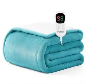 Heated Blanket Electric Throw - 50"x60" Heating Blanket Throw 1/2/4/6/8 Hours Auto-Off 10 Heat Level Over-Heat Protection Flannel Sherpa ETL Certification Heated Blanket Electric Throw - 50"x60" Heating Blanket Throw 1/2/4/6/8 Hours Auto-Off 10 Heat Level Over-Heat Protection Flannel Sherpa ETL Certification
