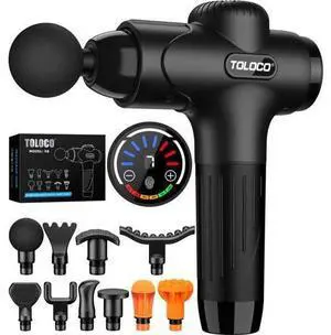 Massage Gun Deep Tissue, Percussion Massage Gun with 10 Replacement Heads, Super Quiet Portable Electric Massager for Athletes, Relax, Black Massage Gun Deep Tissue, Percussion Massage Gun with 10 Replacement Heads, Super Quiet Portable Electric Massager for Athletes, Relax, Black