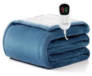Heated Blanket Electric Throw - 50"x60" Heating Blanket Throw 1/2/4/6/8 Hours Auto-Off 10 Heat Level Over-Heat Protection Flannel Sherpa ETL Certification Heated Blanket Electric Throw - 50"x60" Heating Blanket Throw 1/2/4/6/8 Hours Auto-Off 10 Heat Level Over-Heat Protection Flannel Sherpa ETL Certification
